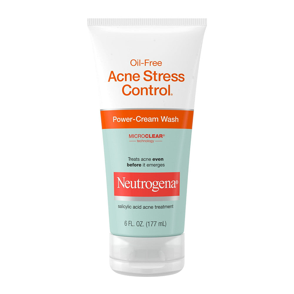 Neutrogena Oil Free Acne Stress Control Power Cream Face Wash, 6 Oz